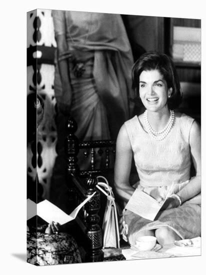 Mrs. John F. Kennedy During Her Tour of India-Art Rickerby-Premier Image Canvas