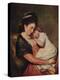 'Mrs Johnstone and her Son (?)', 1775-1780, (c1915)-George Romney-Premier Image Canvas