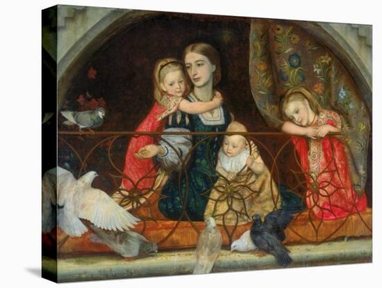 Mrs Leathart and Her Three Children, C.1863-65-Arthur Hughes-Premier Image Canvas