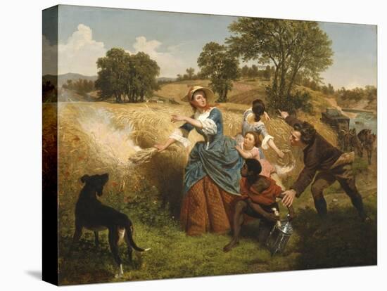 Mrs. Schuyler Burning Her Wheat Fields on the Approach of the British, 1852-Emanuel Gottlieb Leutze-Premier Image Canvas