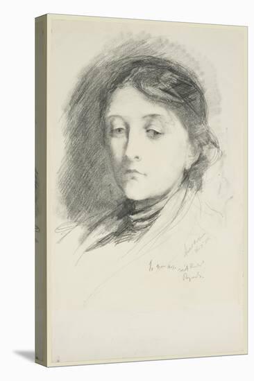 Mrs Thomas Tylston Greg, 1885 (Pencil on Paper)-Hubert von Herkomer-Premier Image Canvas