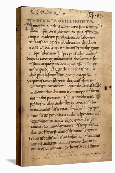 Ms. 197 F.1R Rule of St. Benedict-null-Premier Image Canvas