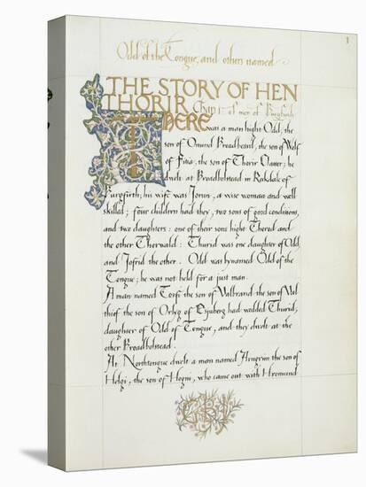 Ms 270* F.1R the Story of Hen Thorir, C.1873-4-William Morris-Premier Image Canvas