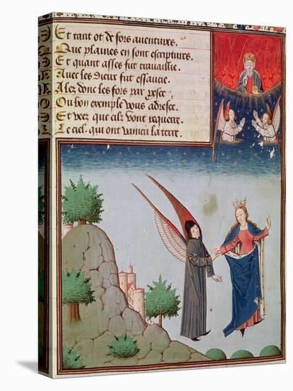 Ms 3045 Fol.94R Lady Philosophy Leads Boethius in Flight into the Sky on the Wings-French School-Premier Image Canvas