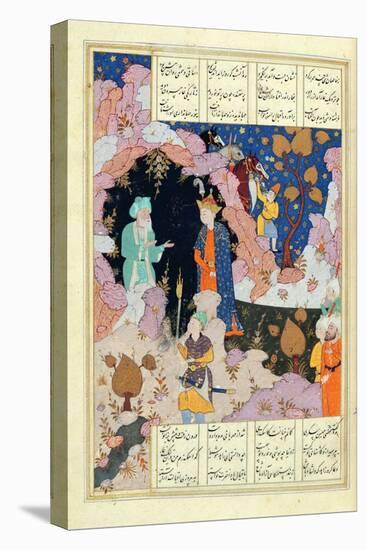 Ms D-212 Fol.285A Alexander Visits a Hermit, Illustration to 'The Book of Alexander', 1191-Persian-Premier Image Canvas