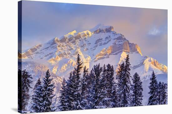 Mt. Cory from the town of Banff, Canadian Rockies, Alberta, Canada-Stuart Westmorland-Premier Image Canvas