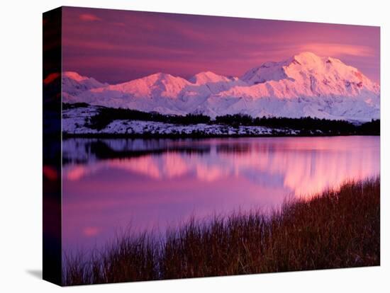 Mt. Denali at Sunset from Reflection Pond, Alaska, USA-Charles Sleicher-Premier Image Canvas