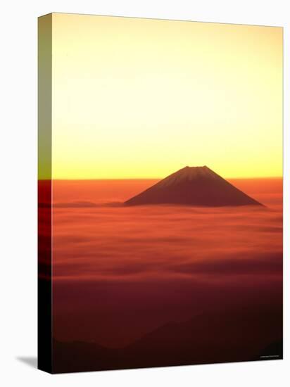 Mt. Fuji Over the Sea of Cloud at Dawn and Viewed from Mitsu-Tohge, Yamanashi, Japan-null-Premier Image Canvas