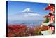Mt. Fuji with Fall Colors in Japan.-Sean Pavone-Premier Image Canvas