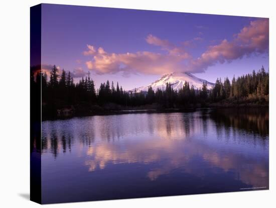 Mt Hood Reflected in Mirror Lake, Oregon Cascades, USA-Janis Miglavs-Premier Image Canvas