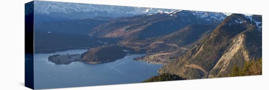 Mt. Jochberg near lake Walchensee towards lake Walchensee and Wetterstein mountain range. Germany-Martin Zwick-Premier Image Canvas