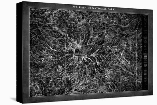 Mt. Rainier  Map-GI ArtLab-Premier Image Canvas