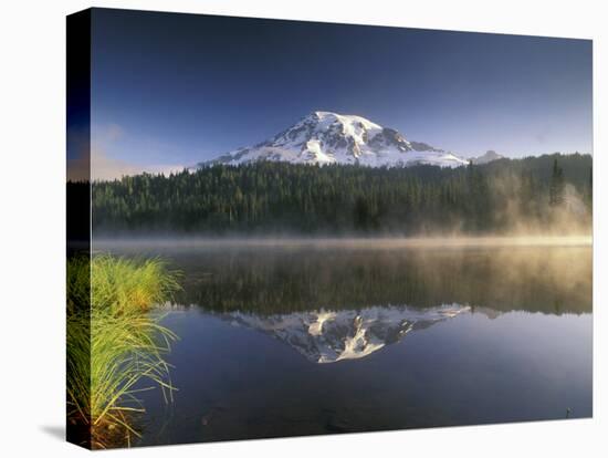 Mt. Rainier Reflecting in Lake, Mt. Rainier National Park, Washington, USA-Gavriel Jecan-Premier Image Canvas