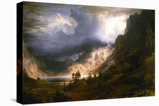 Mt. Rosalie, a Strom in the Mountains-Albert Bierstadt-Stretched Canvas