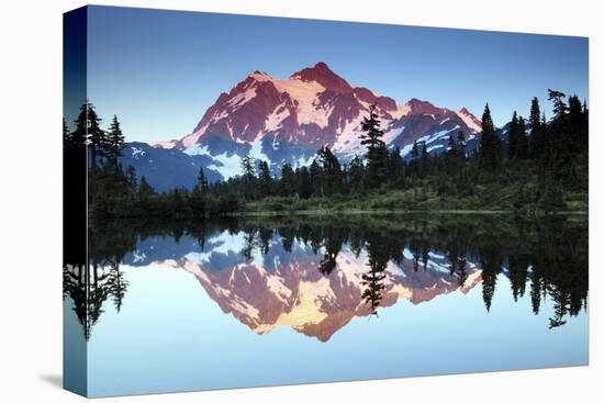Mt Shuksan from Picture Lake, Mount Baker-Snoqualmie National Forest, Washington, USA-Michel Hersen-Premier Image Canvas