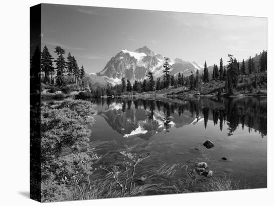 Mt Shuksan with Picture Lake, Mt Baker National Recreation Area, Washington, USA-Stuart Westmorland-Premier Image Canvas