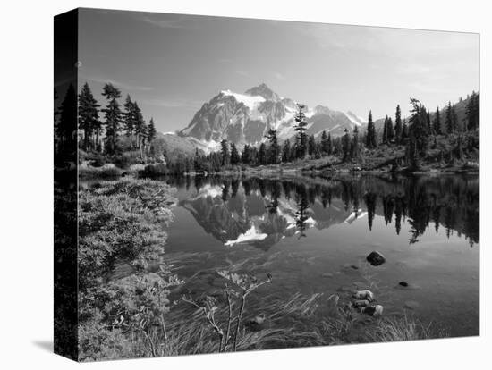 Mt Shuksan with Picture Lake, Mt Baker National Recreation Area, Washington, USA-Stuart Westmorland-Premier Image Canvas