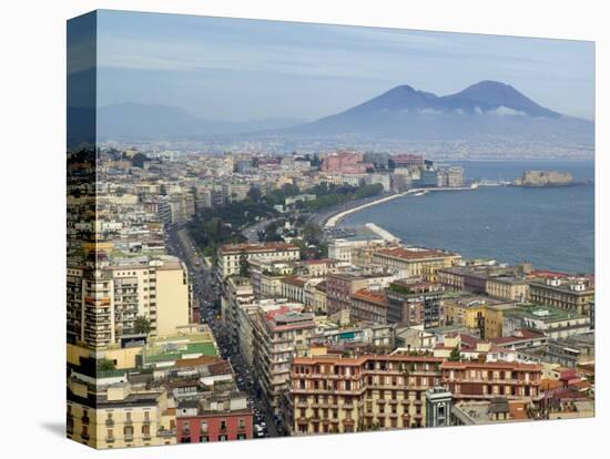 Mt. Vesuvius and View over Naples, Campania, Italy-Walter Bibikow-Premier Image Canvas
