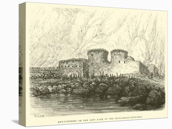 Mud-Fortress on the Left Bank of the Huilcamayo-Urubamba-Édouard Riou-Premier Image Canvas