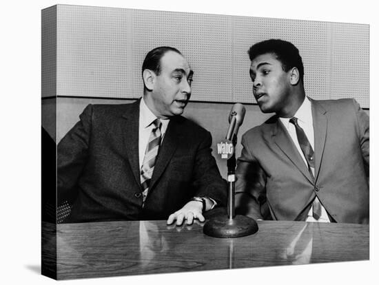 Muhammad Ali and Howard Cosell on WaBC Radio in 1965-null-Stretched Canvas