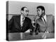 Muhammad Ali and Howard Cosell on WaBC Radio in 1965-null-Stretched Canvas