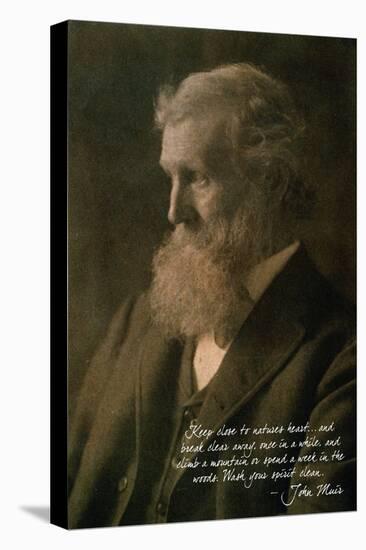 Muir Woods National Monument, California - John Muir Portrait-Lantern Press-Stretched Canvas