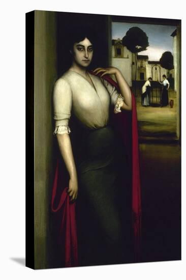 Mujer Frente a Un Pozo Con Dos Mujeres-Julio Romero de Torres-Premier Image Canvas