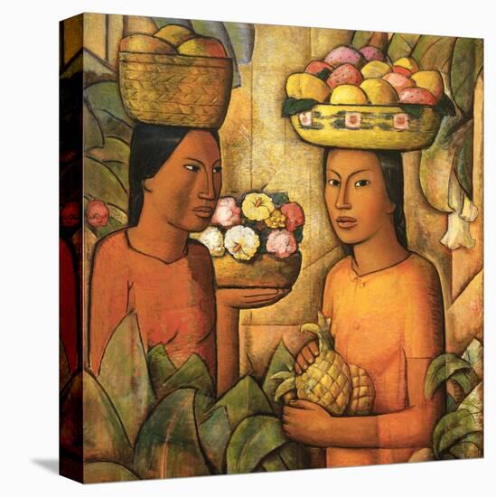 Mujeres Con Frutas-Alfredo Ramos Martinez-Stretched Canvas