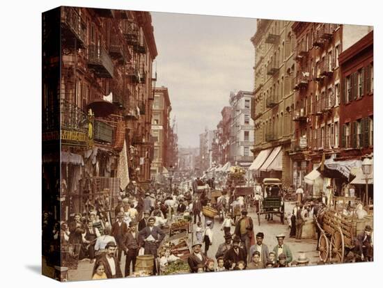 Mulberry Street, New York City-null-Stretched Canvas