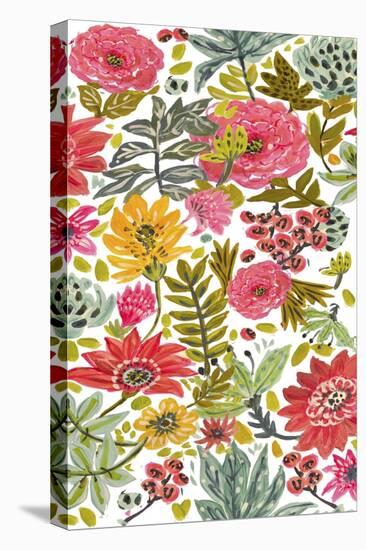 Multi Bloom Floral II-Karen Fields-Stretched Canvas