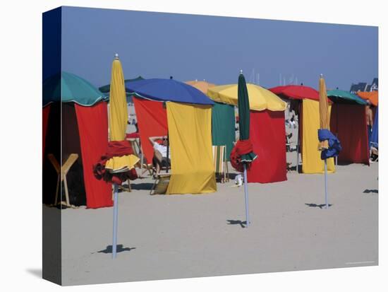 Multi-Coloured Beach Tents and Umbrellas, Deauville, Calvados, Normandy, France-David Hughes-Premier Image Canvas