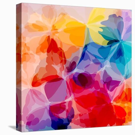 Multicolored Background Watercolor Painting-epic44-Stretched Canvas