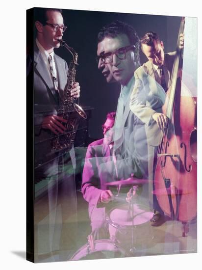 Multiple Exposure of the Dave Brubeck Quartet-Eliot Elisofon-Premier Image Canvas