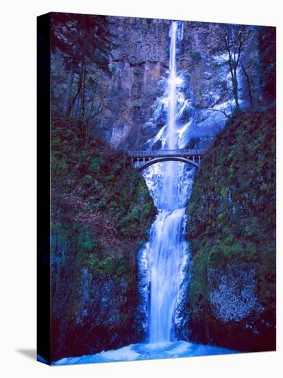 Multnomah Falls Winter-Ike Leahy-Premier Image Canvas
