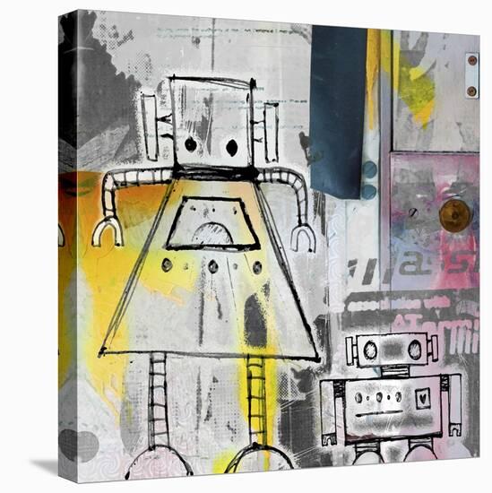 Mum and Son Robots-Roseanne Jones-Premier Image Canvas