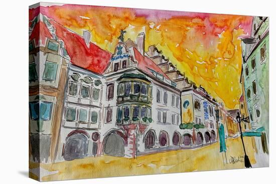 Munich Hofbrauhaus Sunset Am Platzl-Markus Bleichner-Stretched Canvas