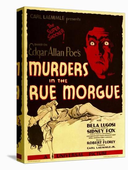 Murders in the Rue Morgue, Bela Lugosi on Window Card, 1932-null-Stretched Canvas