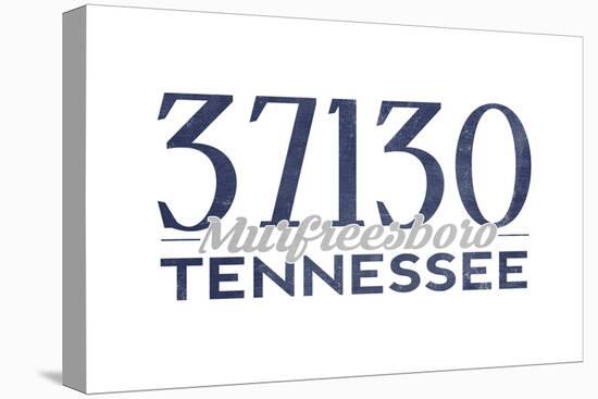 Murfreesboro, Tennessee - 37130 Zip Code (Blue)-Lantern Press-Stretched Canvas