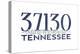 Murfreesboro, Tennessee - 37130 Zip Code (Blue)-Lantern Press-Stretched Canvas