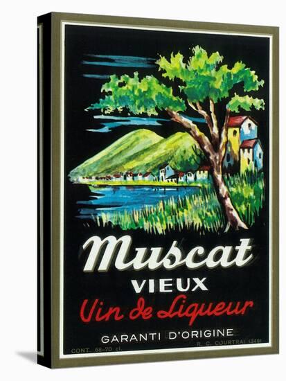 Muscat Vieux Wine Label - Europe-Lantern Press-Stretched Canvas
