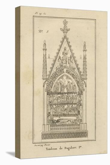 Musée des Monuments Français tome 1 par Alexandre Lenoir: planche 19bis: le tombeau de Dagobert à-Charles Percier-Premier Image Canvas