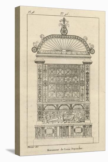 Musée des Monuments Français tome 3, par Alexandre Lenoir: planche 98: tombeau de Louis de-Charles Percier-Premier Image Canvas