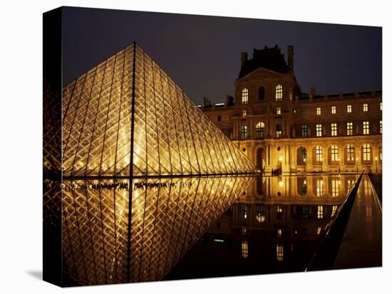 Musee Du Louvre and Pyramide, Paris, France-Roy Rainford-Premier Image Canvas