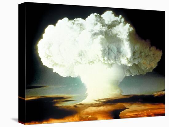 Mushrm. Cloud Rising White, Blotting Horizon, in "Op Ivy, Mike Shot" Atomic Bomb Test Blast-null-Premier Image Canvas