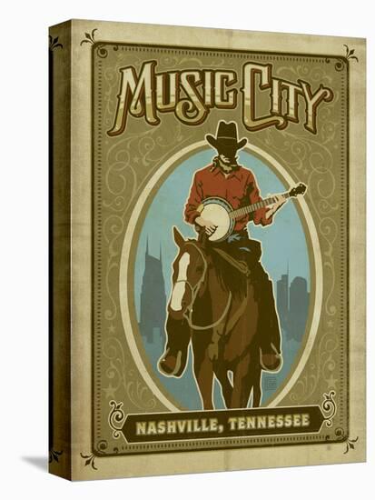 Music City Horse-null-Stretched Canvas