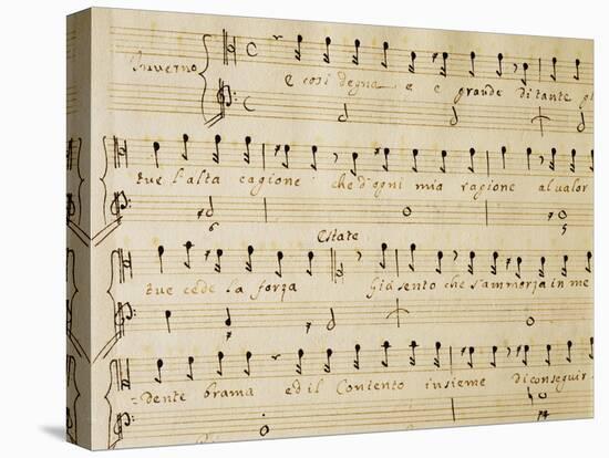 Music Sheet of the Winter, Serenade for Four Voices Dedicated to the Four Seasons, 1720-Domenico Scarlatti-Premier Image Canvas