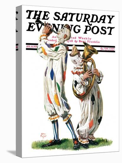 "Musical Clowns," Saturday Evening Post Cover, August 10, 1929-Alan Foster-Premier Image Canvas