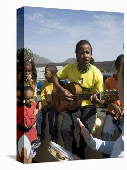 Musical Event at Local School in the Volcanic Caldera, Fogo (Fire), Cape Verde Islands, Africa-R H Productions-Premier Image Canvas