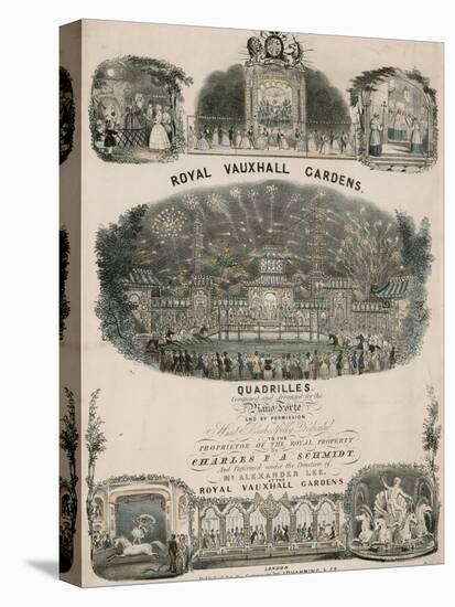 Musical Score for Royal Vauxhall Gardens Quadrilles by Charles F a Schmidt-null-Premier Image Canvas