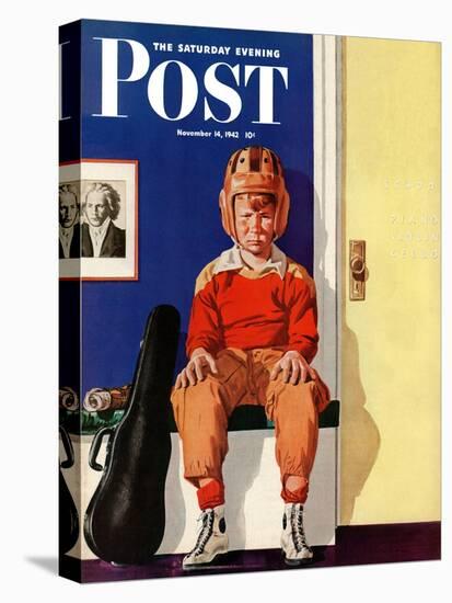 "Musical Sport," Saturday Evening Post Cover, November 14, 1942-Lonie Bee-Premier Image Canvas